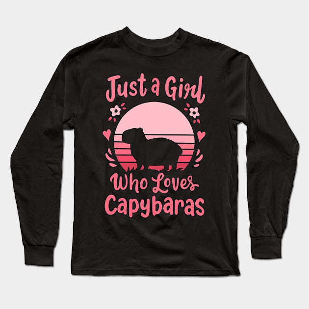 Capybara Capybara Lover Long Sleeve T-Shirt by KAWAIITEE